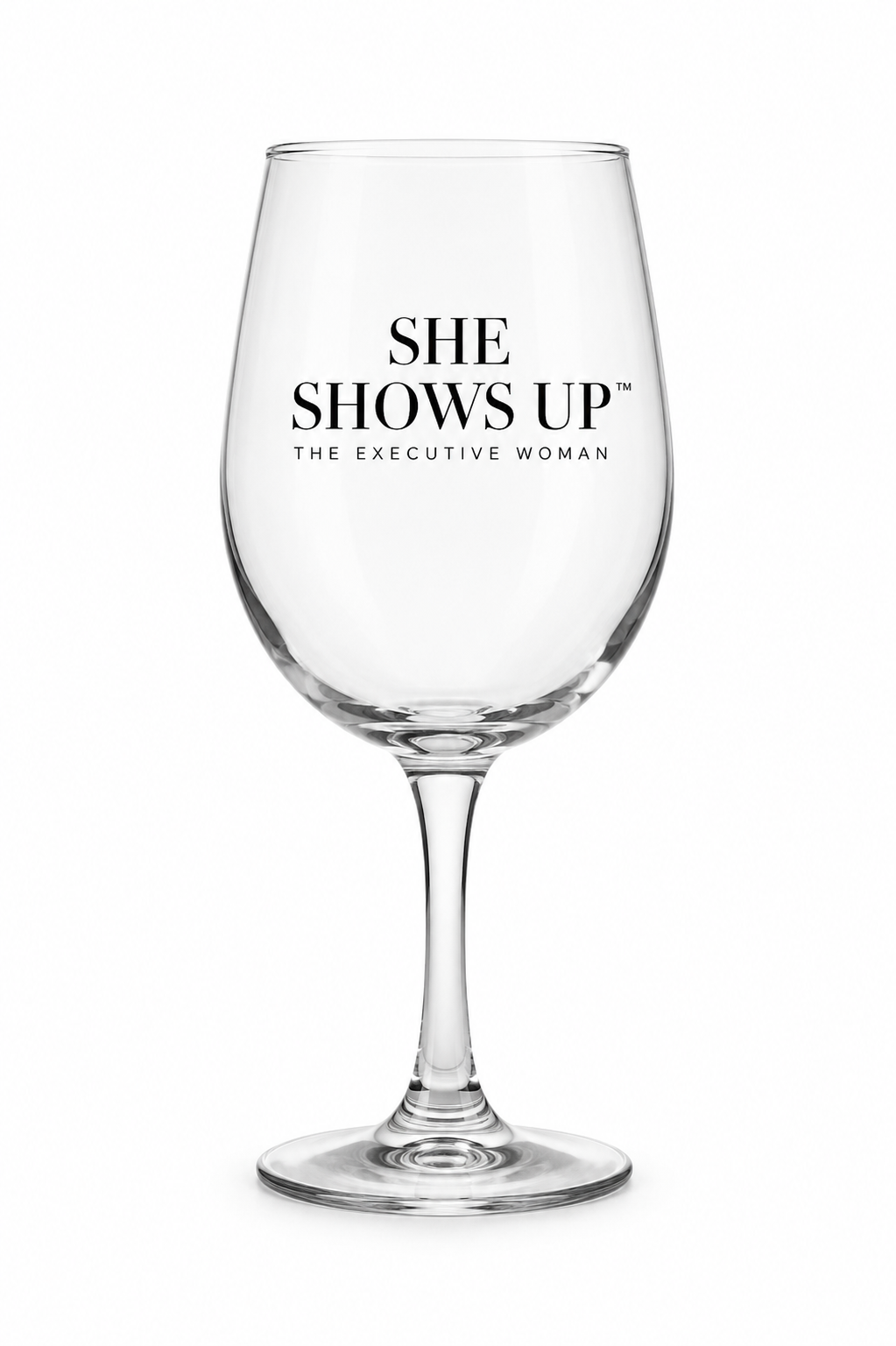 She Exhales Wine Glass