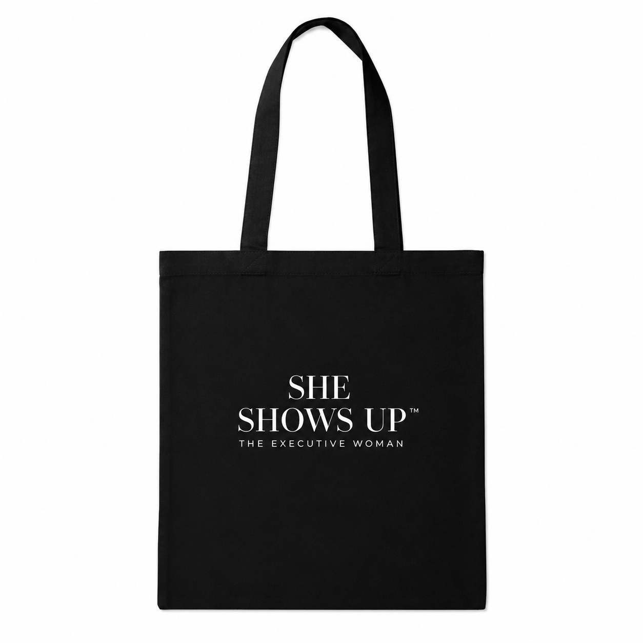 She Shows Up Tote — Black
